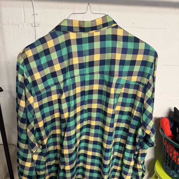 Winston gold/navy plaid long sleeve dress shirt....size XXL - Picture 3 of 3